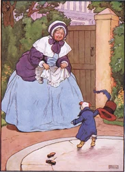 Die Dame machte einen Knicks, der Hund machte eine Verbeugung, die Dame sagte Ihr Diener, der Hund sagte wau-wau, 1930er Jahre